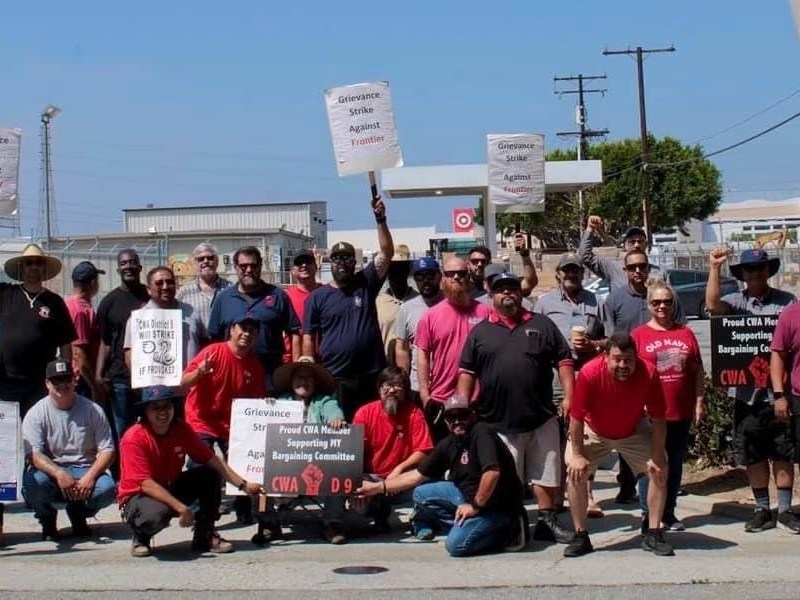 CWA District 9 members stand on the picket line in Southern California.