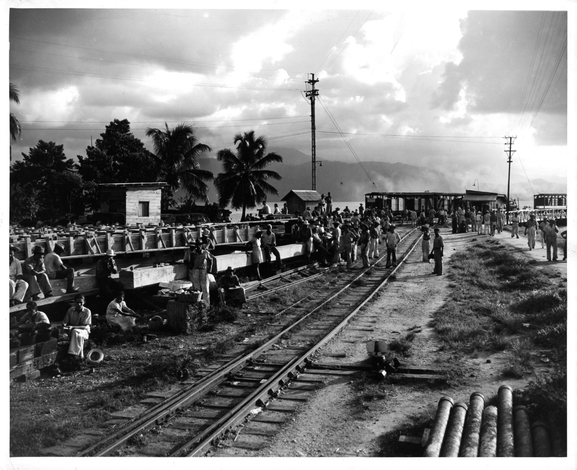Railroad workers for United Fruit Co wait at Port Barreo Guatemala. Photo by Pictorial Parade/Archive Photos/Getty Images