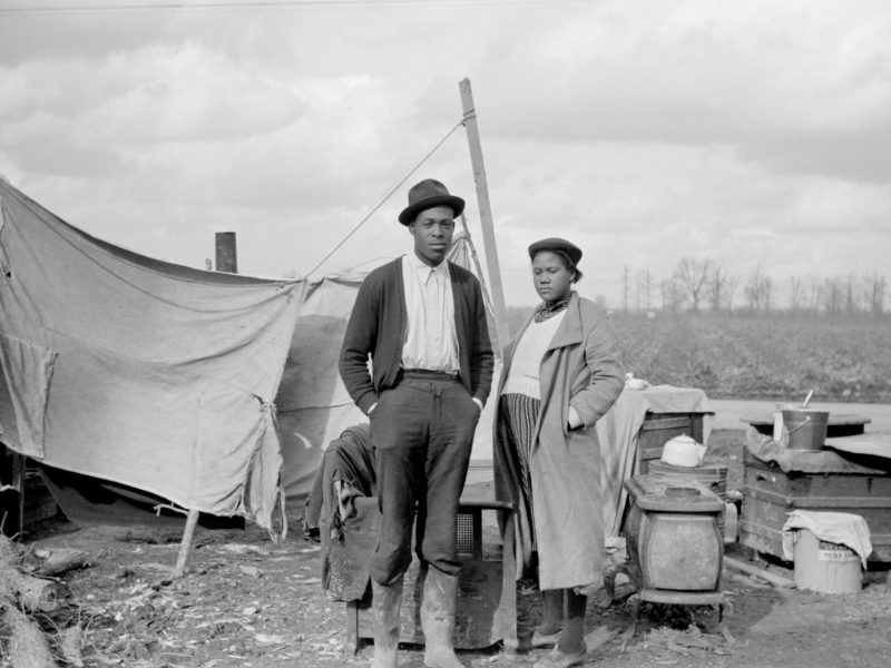 Evicted Sharecroppers Along Highway 60, New Madrid County, Missouri, USA, Arthur Rothstein for Farm Security Administration (FSA), January 1939. Photo by: Universal History Archive/Universal Images Group via Getty Images