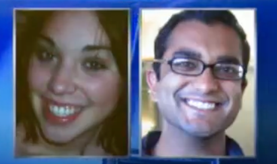 Portraits of Emily Hauze and Harsh Kumar. Both are smiling. Emily is white and has dark hair. Harsh is South Asian and wears glasses.